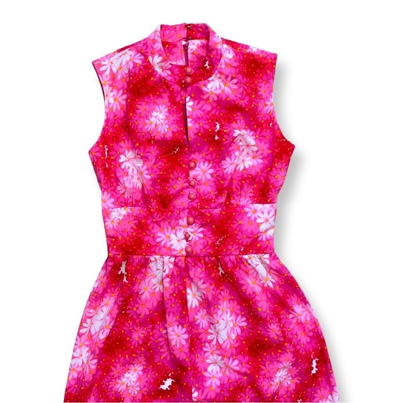 1970s Dress | Vintage Serbin of Florida Hot Pink Maxi Dress  | 70s - Picture 5 of 6